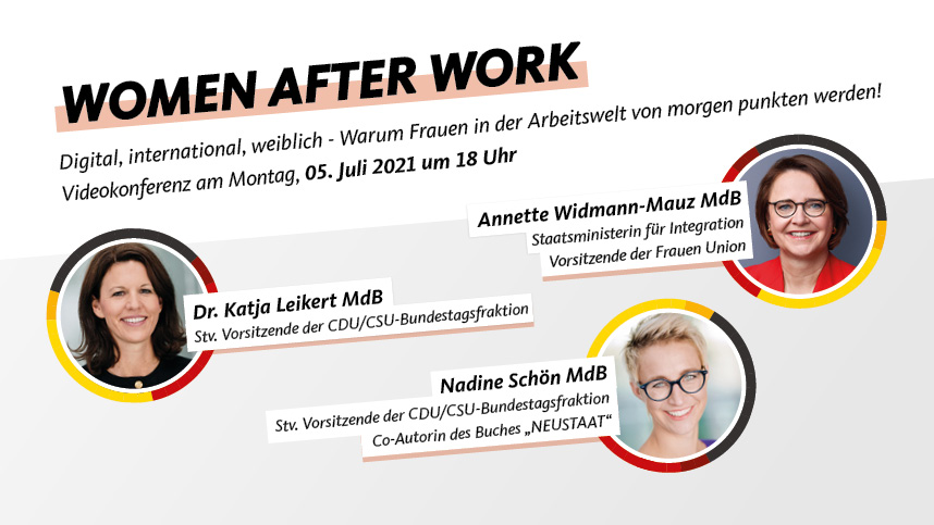 Digitaler Talk – Women after Work am 5. Juli 2021 um 18 Uhr