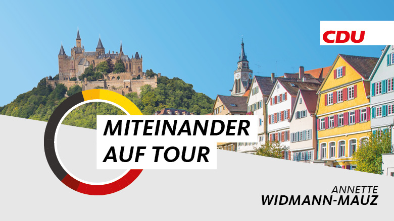 „Miteinander auf Tour“ Widmann-Mauz startet Tour durch den Wahlkreis Tübingen-Hechingen und ist vor Ort in Betrieben, Vereinen und Organisationen mit Bürgerinnen und Bürgern im Gespräch.