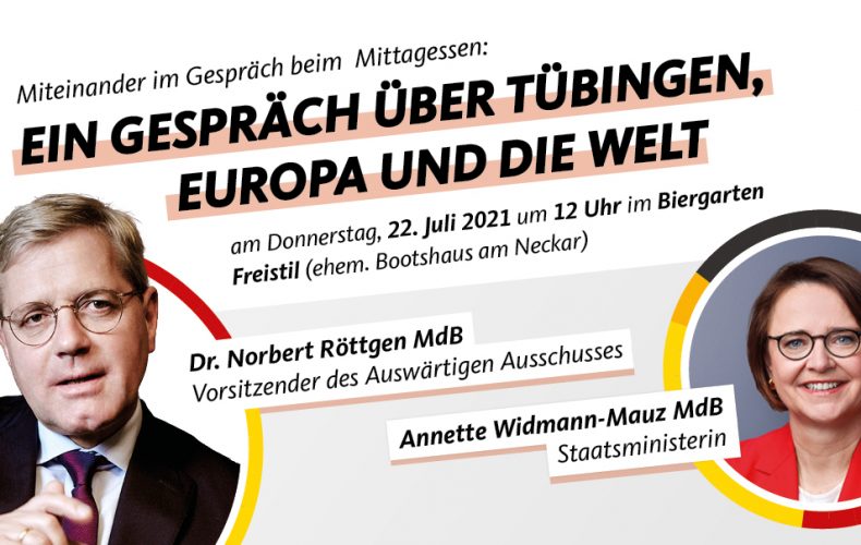 Tübingen, Europa und die Welt – Mittagsgespräch mit Dr. Norbert Röttgen