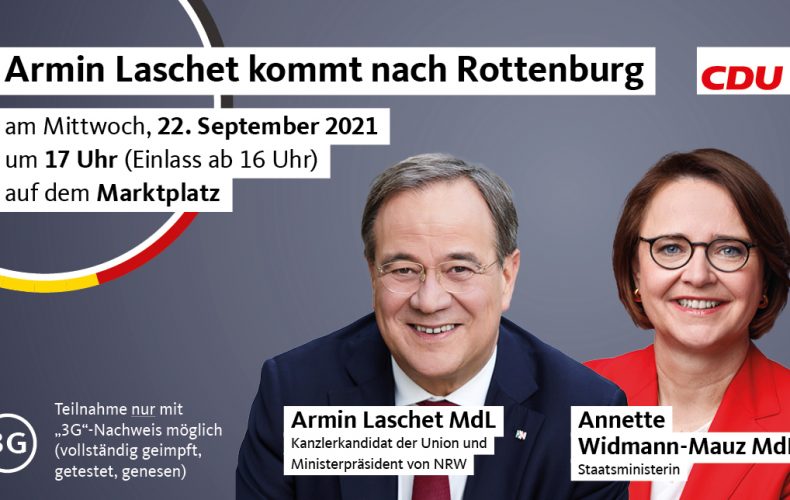 Armin Laschet kommt nach Rottenburg am Neckar!