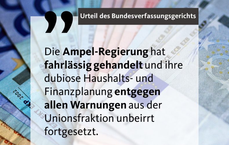 Widmann-Mauz MdB: Bundesverfassungsgericht setzt unseriöser Haushalts- und Finanzpolitik der Ampel-Regierung Grenzen