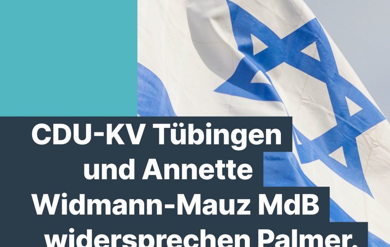 Gemeinsame Pressemitteilung CDU-Kreisverband Tübingen und Annette Widmann-Mauz MdB widersprechen Palmer
